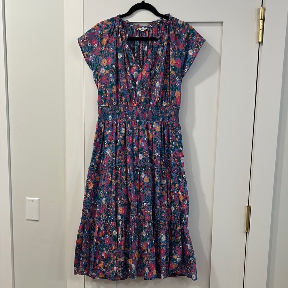 Rails Floral Print Long Dress, Size Large